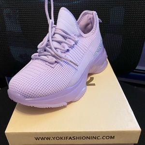 Brand New! Yoki lavender rhinestone sneakers size 9